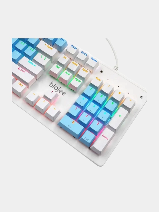 O'yin mexanik klaviaturasi BIOJJE 104 tugmalari RGB yoritilgan