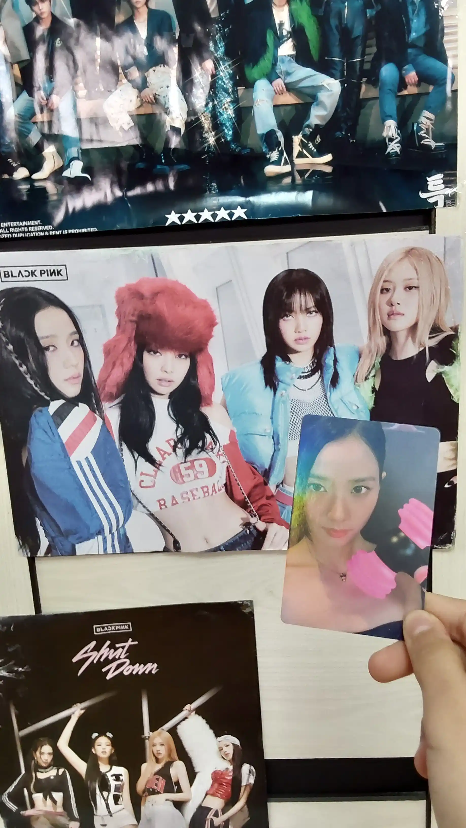 Глиттерные фотокарты с участниками группы Blackpink