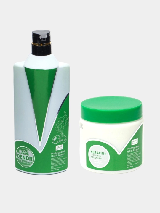 Shampun va balzam Dendr Keratin to'plami, 2 tasi 1 da