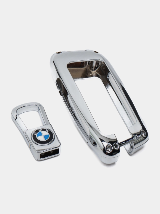 Чехол для автомобильного ключа BMW, защитный, цвет стальной