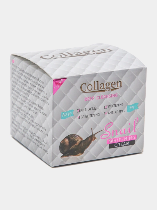 Крем для лица Collagen, глубокое очищение и отбеливание, с экстрактом улитки, 60 г