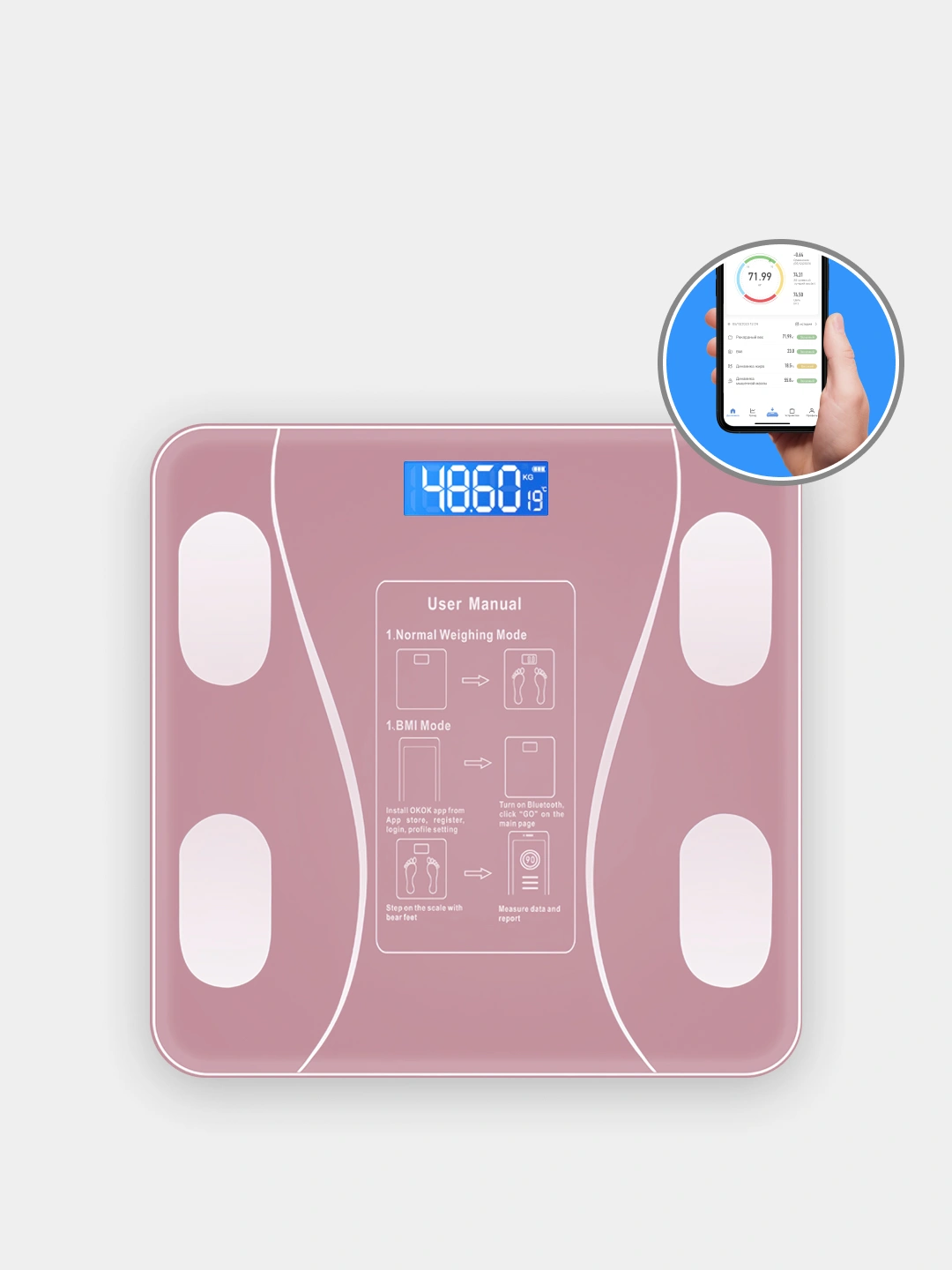 Весы напольные умные электронные, фитнес весы, для тела, для дома, 180 ...