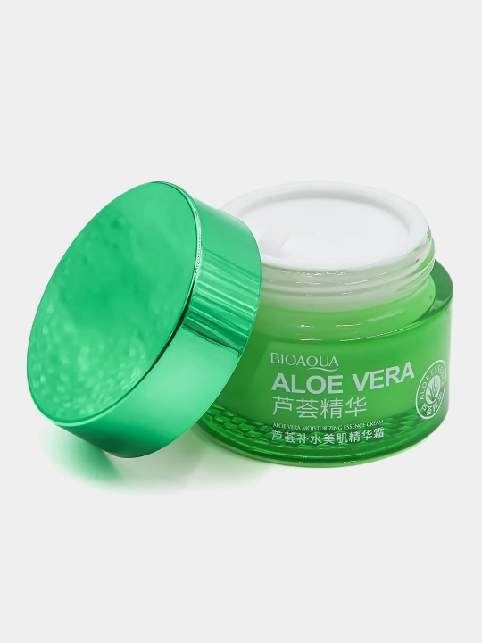Увлажняющий крем для лица с экстрактом алое Essence Cream Aloe Vera Bioaqua, 50 г
