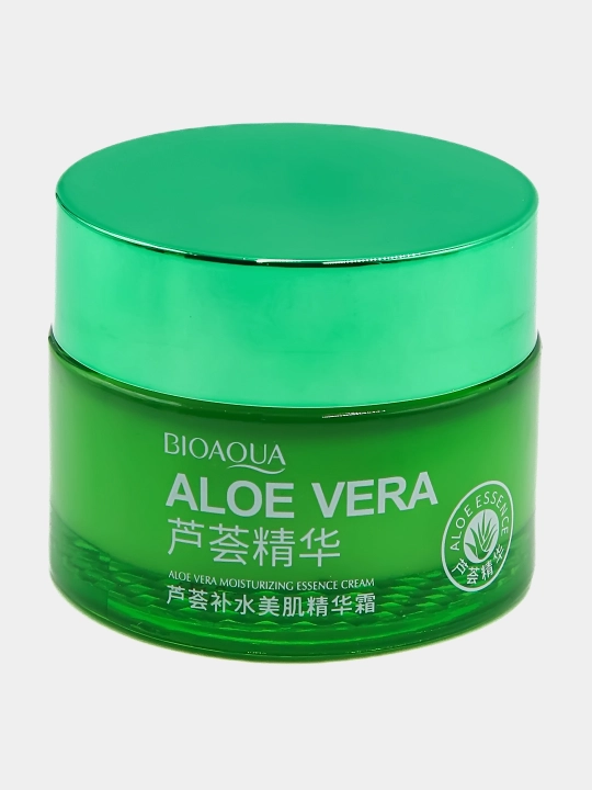 Увлажняющий крем для лица с экстрактом алое Essence Cream Aloe Vera Bioaqua, 50 г - 