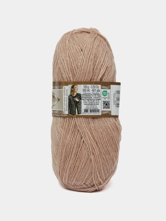 Нить для вязания Angora gold, 20% шерсть 80% акрил, 100 гр, 550 м