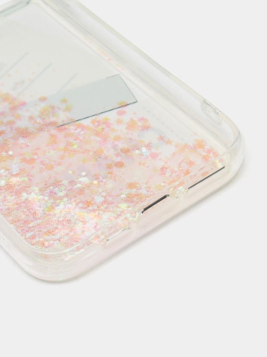 IPhone 11, 12, 13, Pro, Pro Max uchun suyuq yaltiroq shaffof g‘ilof, stressga qarshi