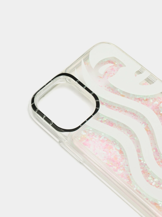 IPhone 11, 12, 13, Pro, Pro Max uchun suyuq yaltiroq shaffof g‘ilof, stressga qarshi
