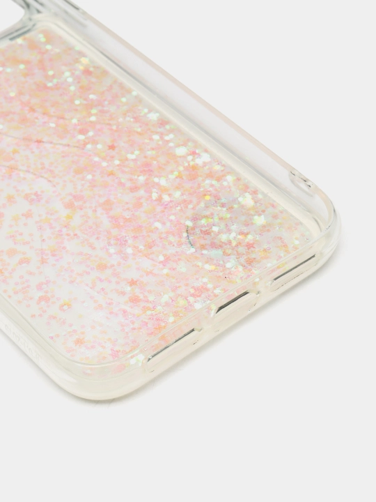 IPhone 11, 12, 13, Pro, Pro Max uchun suyuq yaltiroq shaffof g‘ilof, stressga qarshi