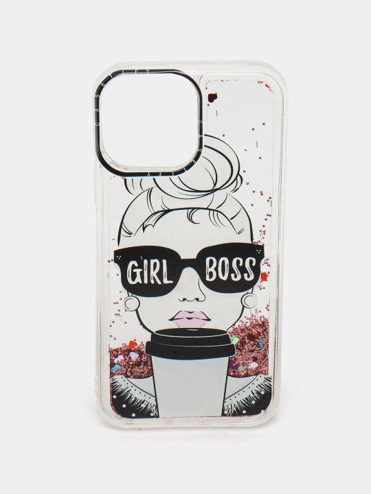 IPhone 11, 12, 13, Pro, Pro Max uchun suyuq yaltiroq shaffof g‘ilof, stressga qarshi