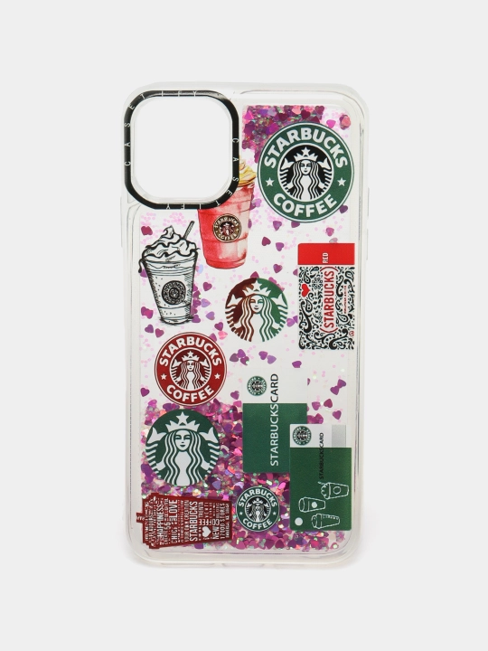 IPhone 11, 12, 13, Pro, Pro Max uchun suyuq yaltiroq shaffof g‘ilof, stressga qarshi