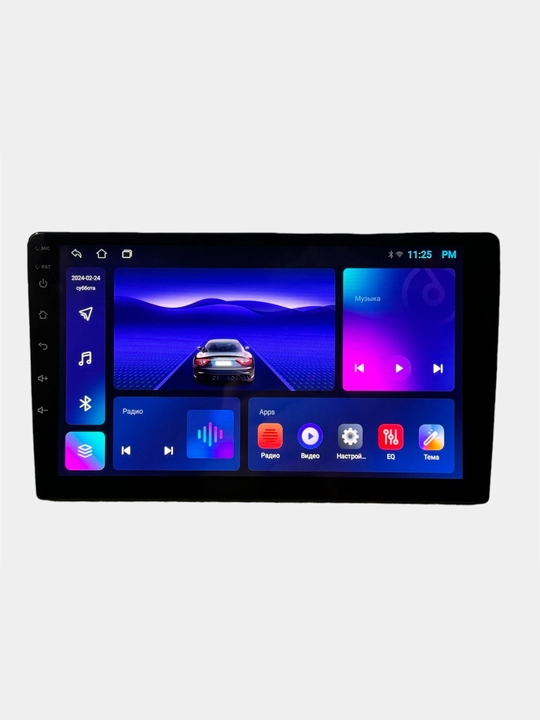 Авто монитор Smart car, 4 / 64 ГБ, c рамкой, голосовое управление