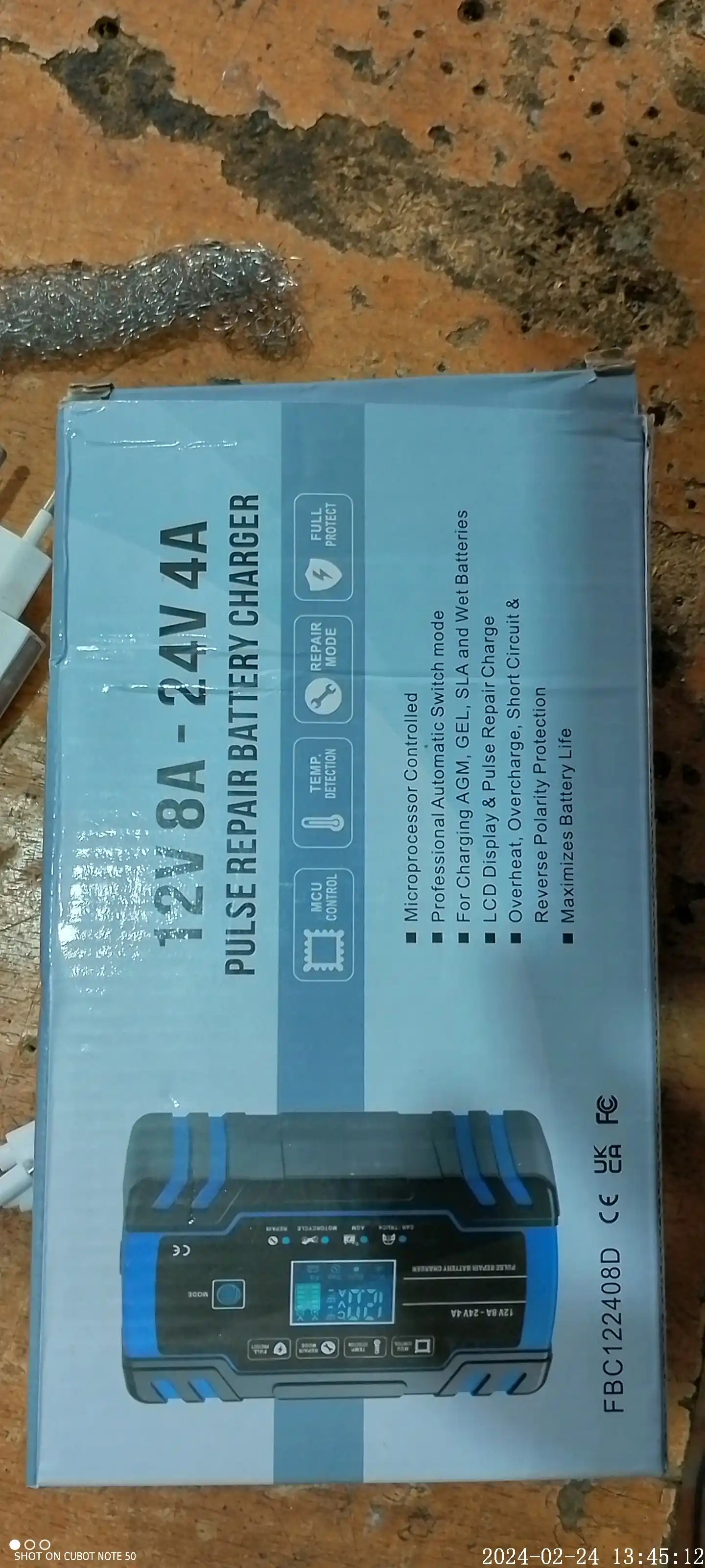 FOXSUR 12V 8A / 24V 4A akkumulyator zaryad qurilmasi, avtomatik, AGM GEL