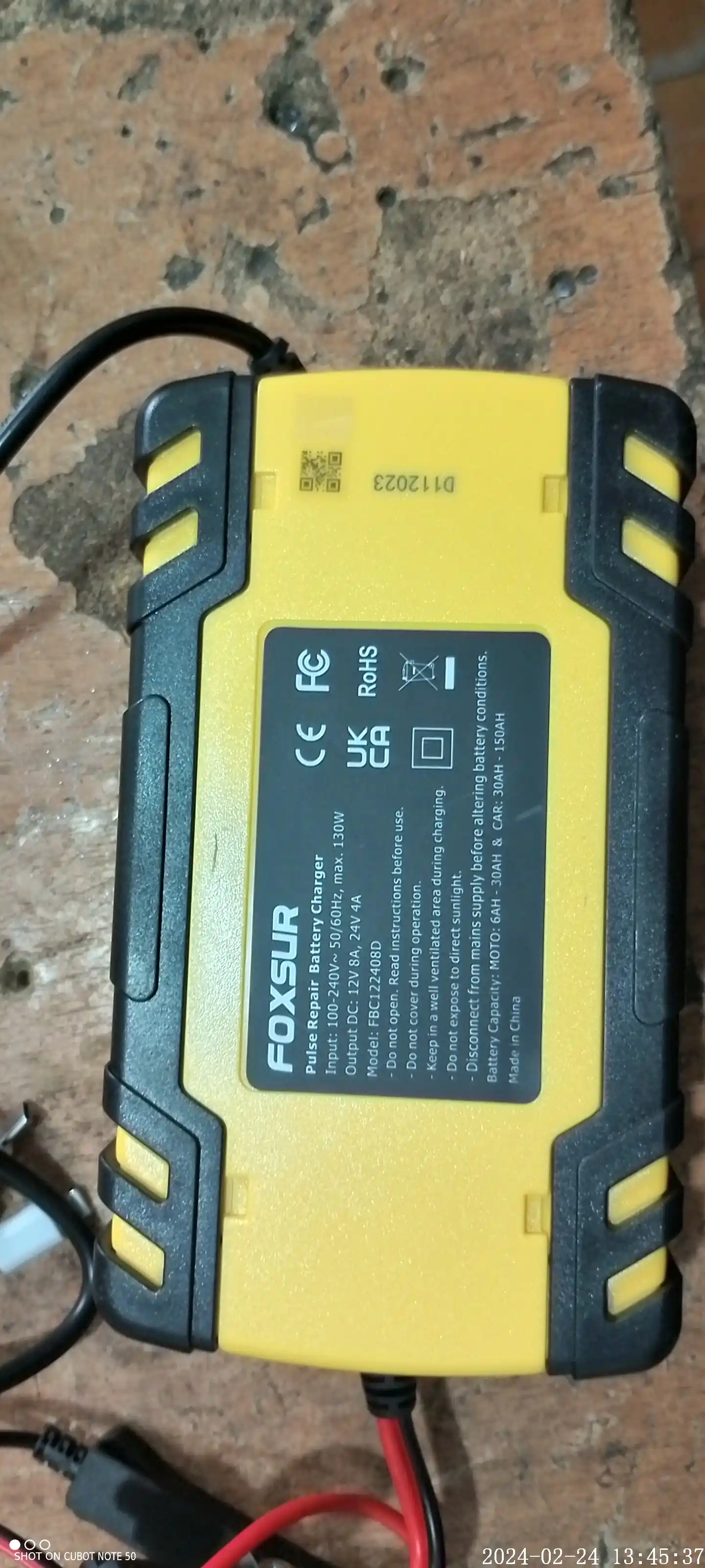 FOXSUR 12V 8A / 24V 4A akkumulyator zaryad qurilmasi, avtomatik, AGM GEL