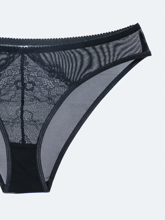 Ayollar ichki kiyim to'plami dantelli: suyakli byustgalter va slip trusik, S–XL, 3 xil rangda