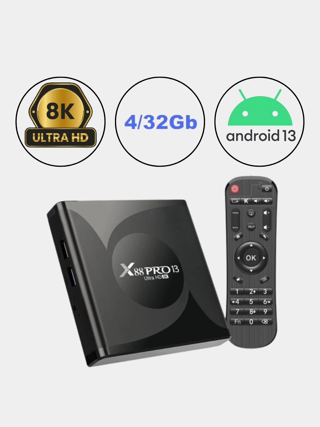 Смарт ТВ приставка "Android Smart TV Box" Q5, Z6, M98 PRO, X88 PRO ...