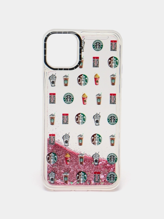 IPhone 11, 12, 13, Pro, Pro Max uchun suyuq yaltiroq shaffof g‘ilof, stressga qarshi