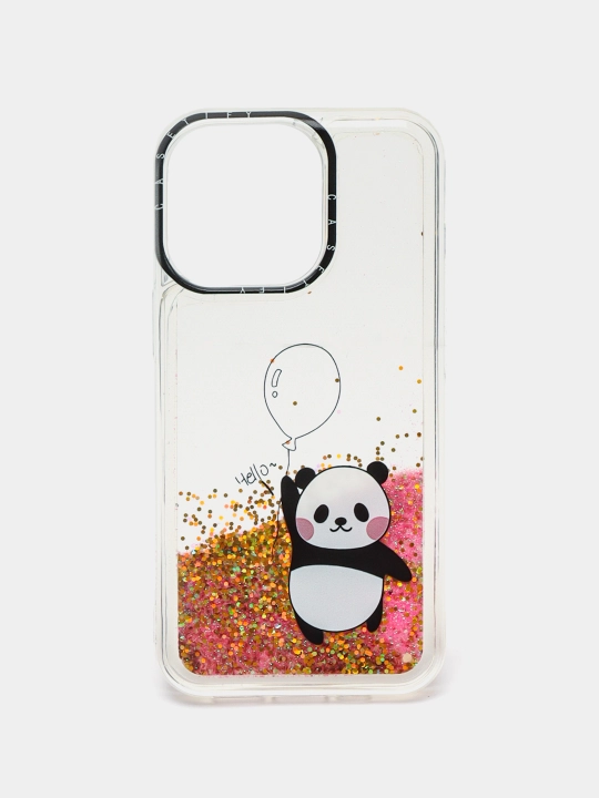 IPhone 11, 12, 13, Pro, Pro Max uchun suyuq yaltiroq shaffof g‘ilof, stressga qarshi