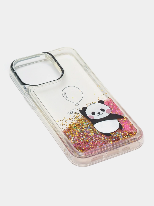IPhone 11, 12, 13, Pro, Pro Max uchun suyuq yaltiroq shaffof g‘ilof, stressga qarshi