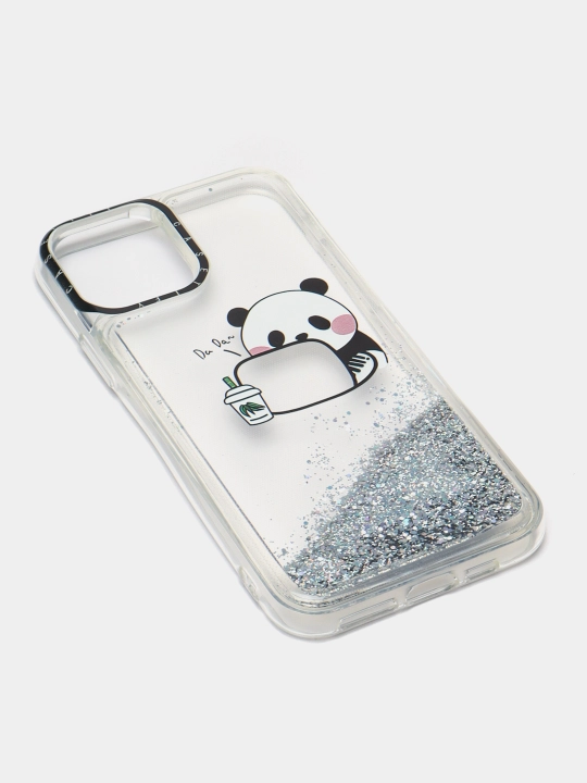 IPhone 11, 12, 13, Pro, Pro Max uchun suyuq yaltiroq shaffof g‘ilof, stressga qarshi