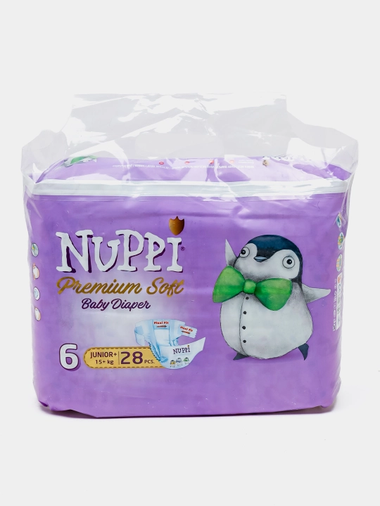 Детские подгузники Nuppi, размер 6, 12 - 25 кг, 28 шт - 