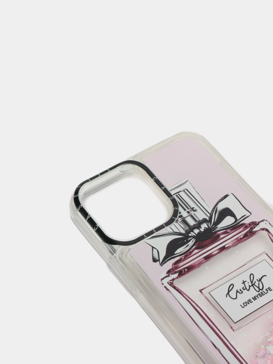 IPhone 11, 12, 13, Pro, Pro Max uchun suyuq yaltiroq shaffof g‘ilof, stressga qarshi