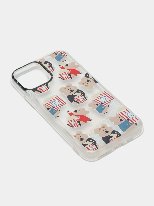 IPhone 11, 12, 13, Pro, Pro Max uchun suyuq yaltiroq shaffof g‘ilof, stressga qarshi