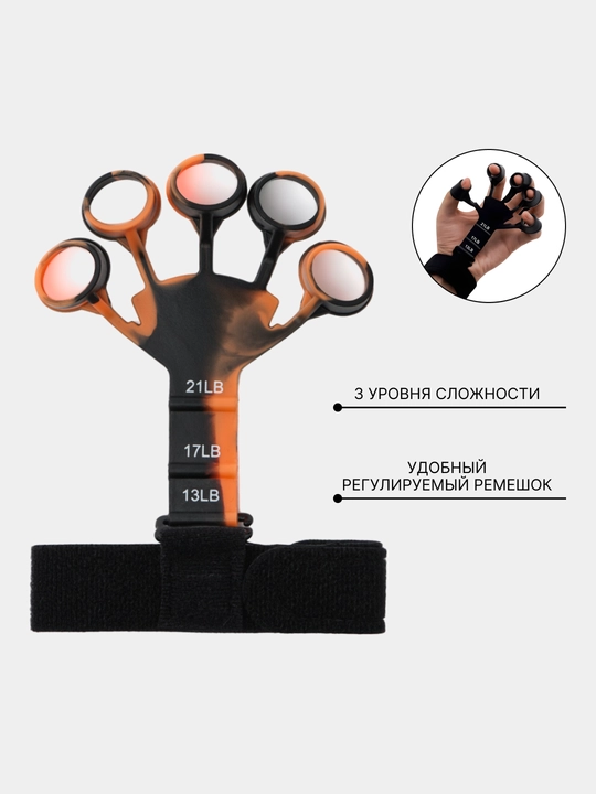 Эспандер кистевой для пальцев рук, запястий, тренажёр для рук, регулируемый