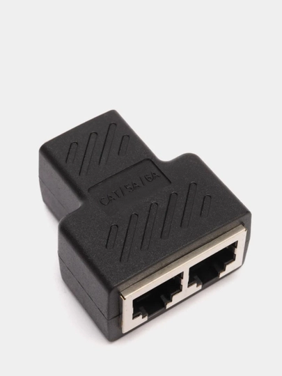 Соединитель LAN кабеля RJ45 - RJ45 для разветвитель двух компьютерных кабелей - 