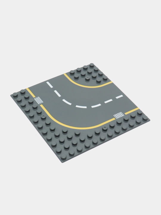 Пластина duplo Wange конструктор основание дорога поворот совместимая с лего, 19.5x19.5 см