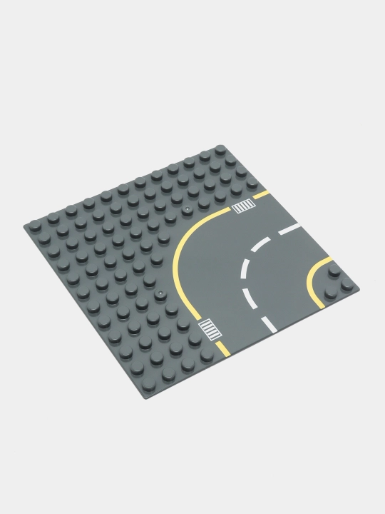 Пластина duplo Wange конструктор основание дорога поворот совместимая с лего, 19.5x19.5 см