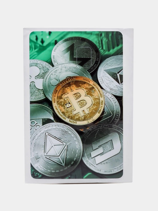 Bank kartasi va chipta stikerlari, mix, pul, Bitcoin, kripto valyutasi, Anime, Naruto