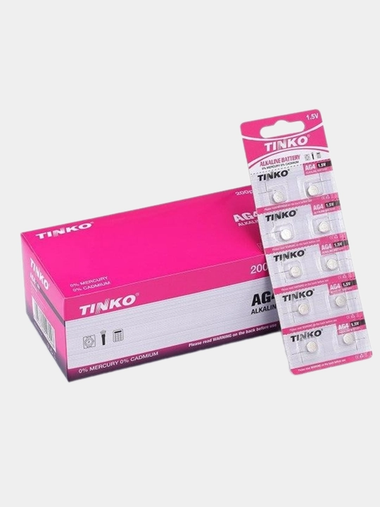 Tugmali batareya markasi Tinko AG5 (LR754, 193, 1,5 v, 10 dona)