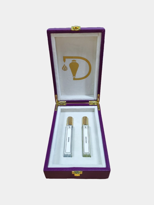 Парфюмерный набор Datum Parfume 2 в 1 в кожаной шкатулке для женщин