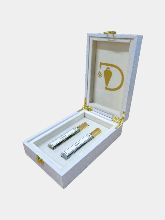 Парфюмерный набор Datum Parfume 2 в 1 в кожаной шкатулке для женщин