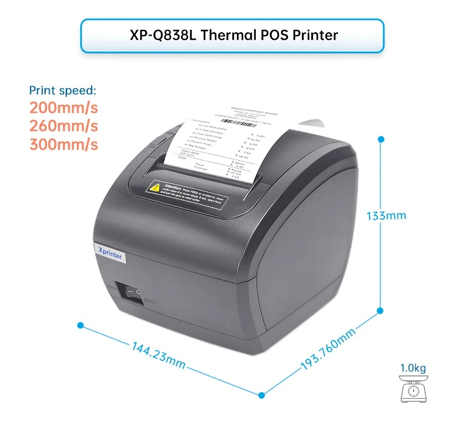 Чек принтер Pos Xprinter Q838L 230 Speed купить по низким ценам в ...
