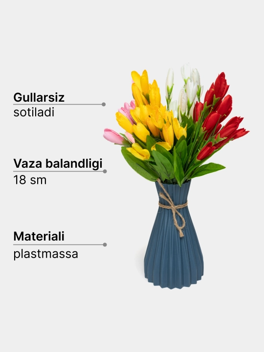 Gullar uchun guldon, plastik, sun'iy gullar va quritilgan gullar uchun