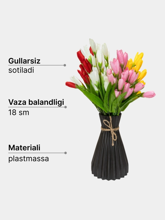 Gullar uchun guldon, plastik, sun'iy gullar va quritilgan gullar uchun