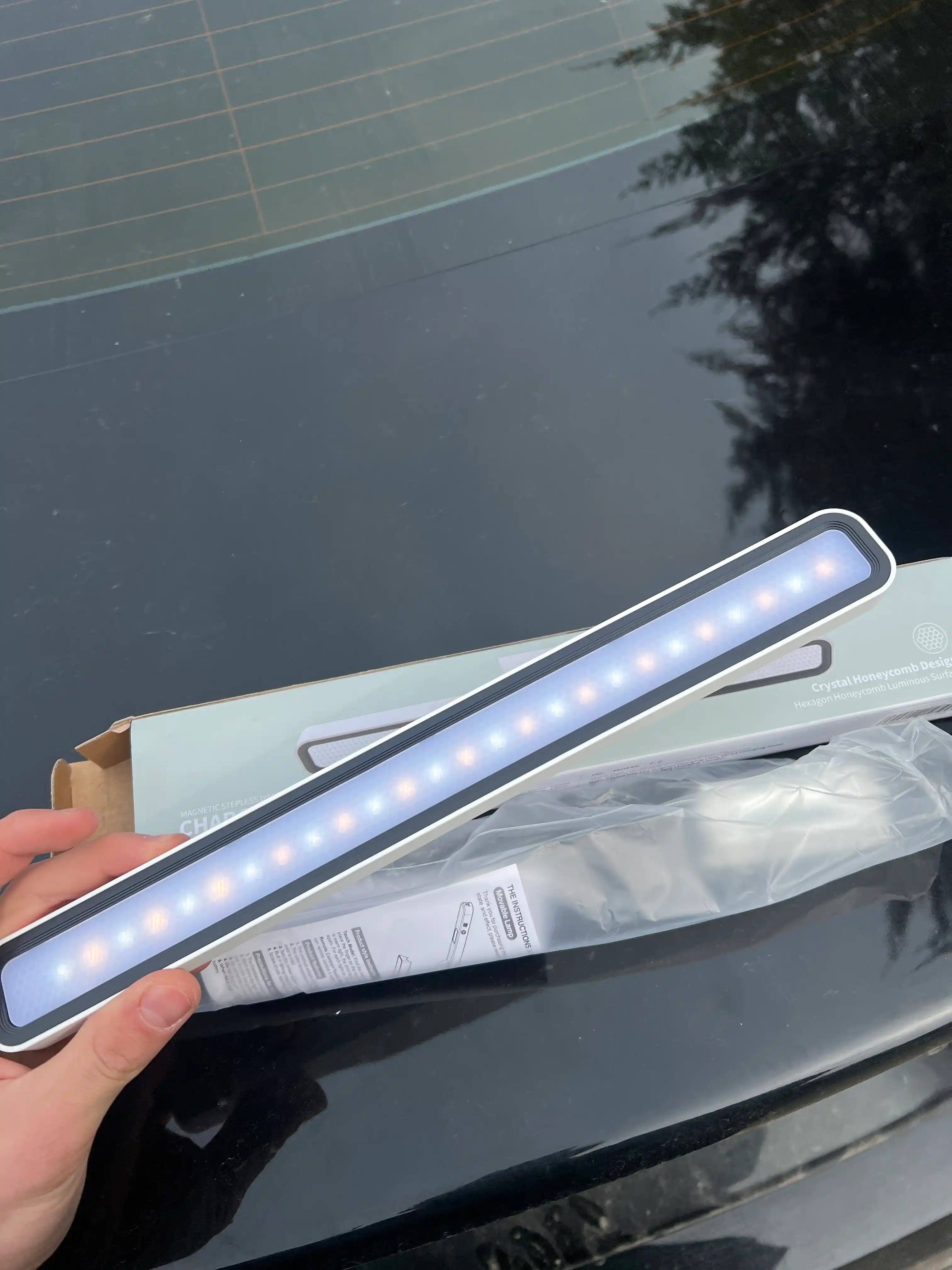 Mobil simsiz magnitli chiroq, portativ tungi chiroq, USB bilan