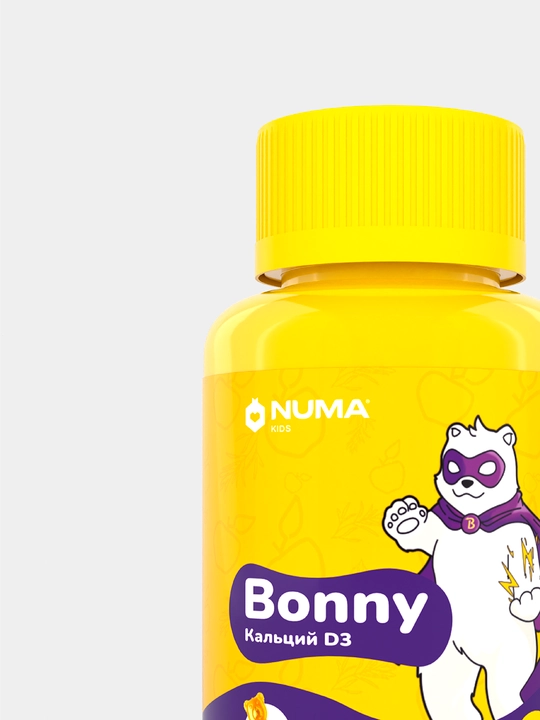 Vitaminlar кaltsiy va D3 Bonny Numa Kids, 60 dona