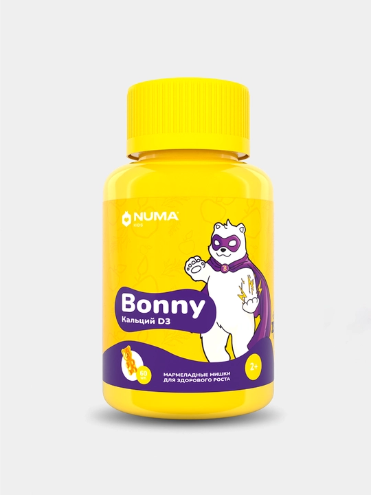 Vitaminlar кaltsiy va D3 Bonny Numa Kids, 60 dona