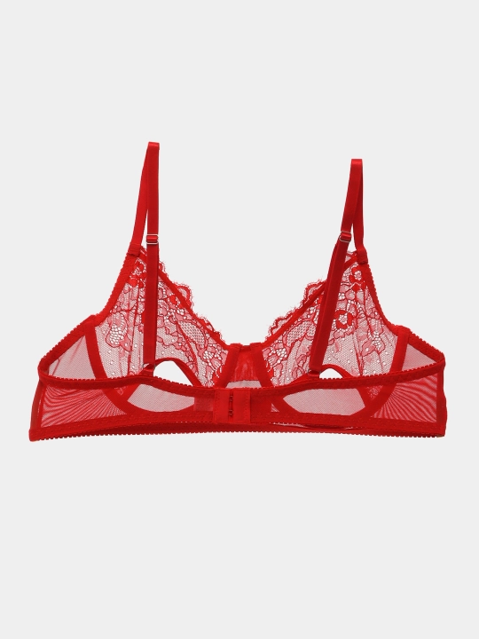 Ayollar ichki kiyim to'plami dantelli: suyakli byustgalter va slip trusik, S–XL, 3 xil rangda