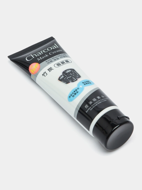 Charcoal Mask Маска для лица с углем против угрей, отбеливающая, черная, 130 г