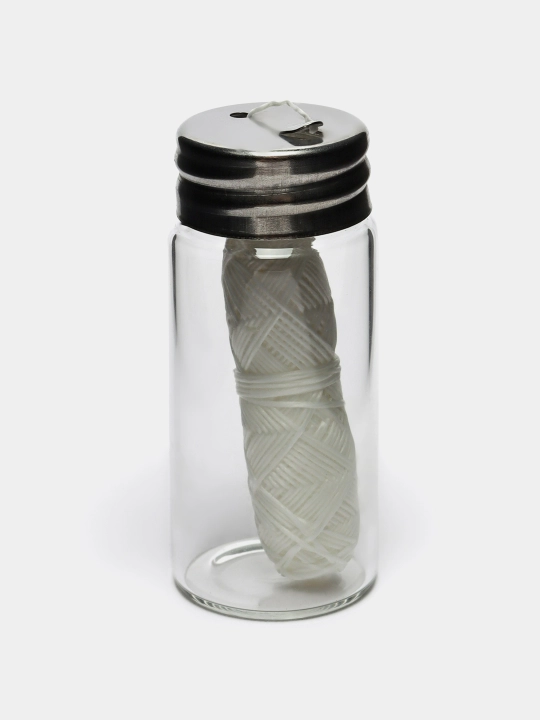 Tish orasini tozalash uchun shisha qadoqda ECO tish ipi , 30 m - 