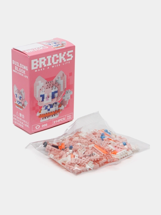 3D blokli konstruktor, mini lego, bolalar va kattalar uchun jumboq, haykalchalar