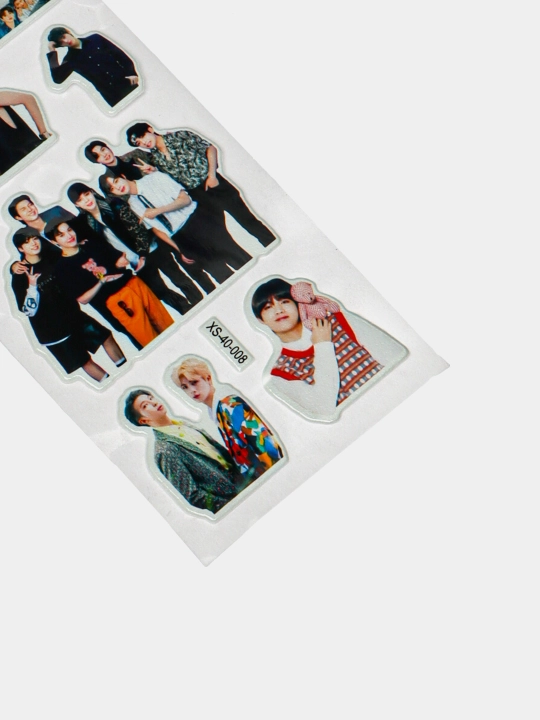 Stikerlari "BTS", 1 varaqda 12 ta stiker