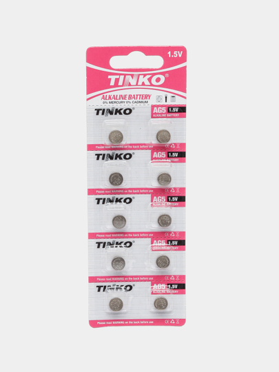 Tugmali batareya markasi Tinko AG5 (LR754, 193, 1,5 v, 10 dona) - 