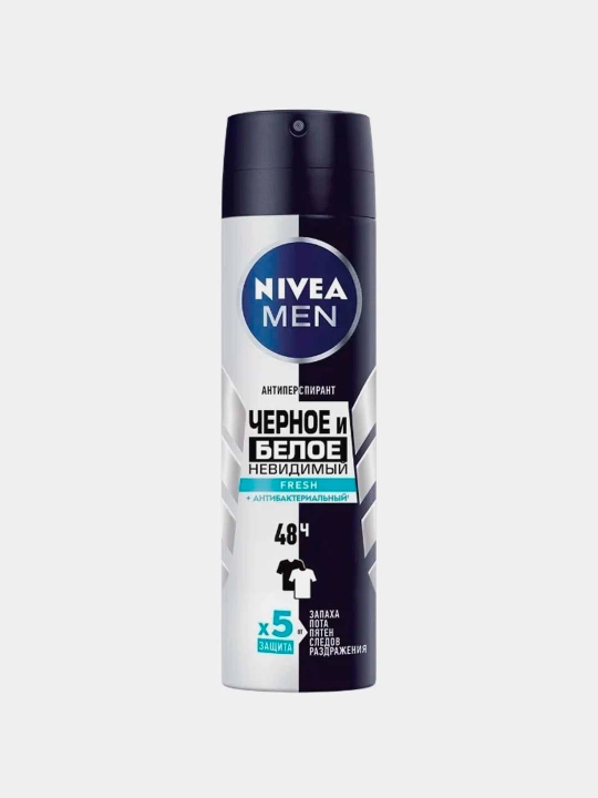 Nivea Men antiperspirant qora va oq uchun ko'rinmas, 150 ml
