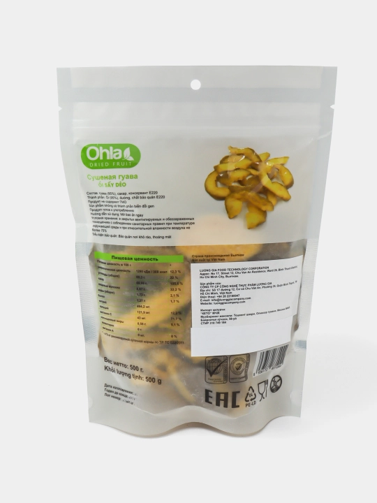 Guava quritilgan OHLA degidrogenlangan, 500 g