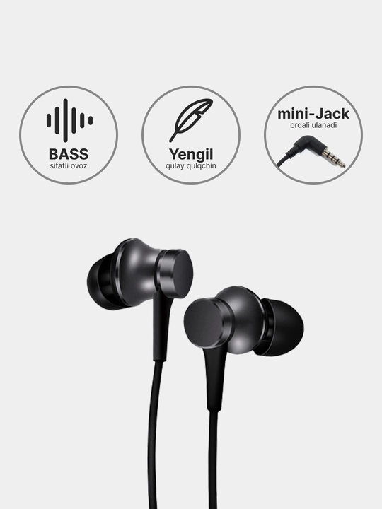 Simli naushniklar earphones Basic YDJC01 quloqchinlari