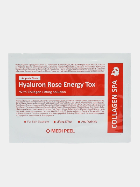 Yuz maskalari. Medi Peel ampulali niqoblar Hyaluron Rose Energy Tox - 
